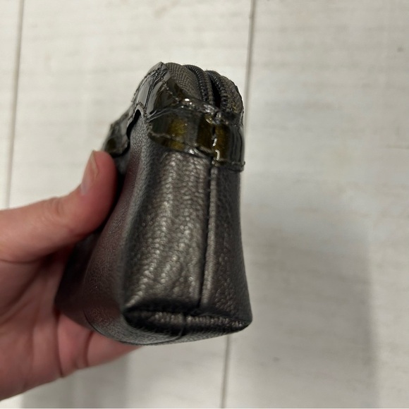 Brighton Coin Purse Brown Pebble Leather with Crocodile trim & heart accent EUC‎ - Picture 6 of 10